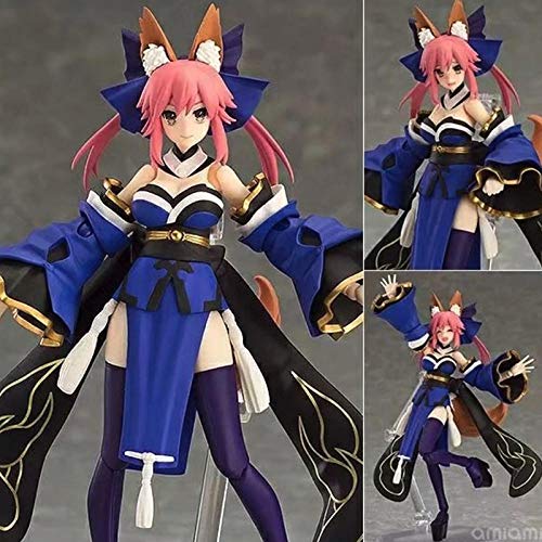 Factorydiy Figuras Anime Baratas Figma Fate Extra Caster Tamamo No Mae Fox Girl Bjd PVC Figuras de acción Juguetes, Alto Aprox.15 CM Adornos Coleccionables Juguete Animaciones Modelo de Personaje