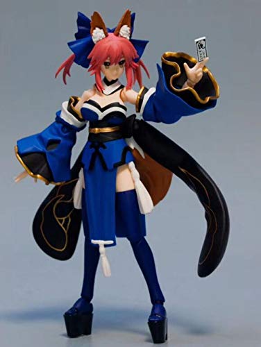 Factorydiy Figuras Anime Baratas Figma Fate Extra Caster Tamamo No Mae Fox Girl Bjd PVC Figuras de acción Juguetes, Alto Aprox.15 CM Adornos Coleccionables Juguete Animaciones Modelo de Personaje