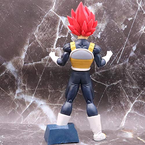 Factorydiy Figuras Anime Baratas Figuras de Anime de dragón Vegeta Pelo Rojo Juguetes de PVC Super Saiyan Modelo de acción Figma Alto Aproximadamente 25 CM Adornos Juguete Animaciones Model