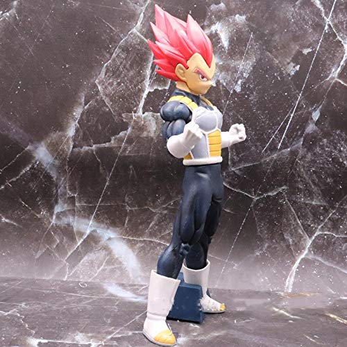 Factorydiy Figuras Anime Baratas Figuras de Anime de dragón Vegeta Pelo Rojo Juguetes de PVC Super Saiyan Modelo de acción Figma Alto Aproximadamente 25 CM Adornos Juguete Animaciones Model