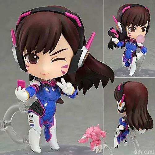 Factorydiy Modelo de Personaje Anime Juego OW DVA Mecha D.Va Cute Articulated Figure Model Toys, Alto Aproximadamente 10CM de Juguetes para Regalo de Amigo