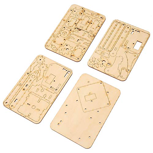 Fafeicy 4 DOF Brazo Robotico para Raspberry Pi, SNAM1500 Wood Brazo mecánico robótico, sg90 Servo Robot Kit de brazo, para entusiastas del bricolaje