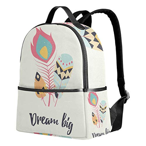 FAJRO Mochila de viaje Dream Big Feather para viajes internacionales