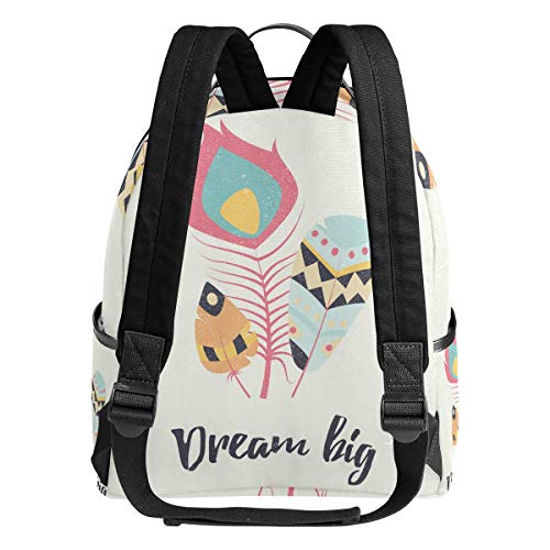 FAJRO Mochila de viaje Dream Big Feather para viajes internacionales