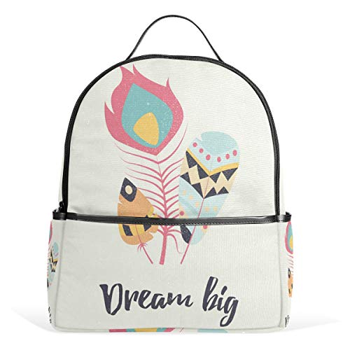 FAJRO Mochila de viaje Dream Big Feather para viajes internacionales