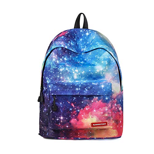 FANDARE Mochila Galaxy Mochilas Tipo Casual Bolsas Escolares Niña Niño Bolsa de Viaje Bolsos de Mujer Adolescente School Bag Outdoor Viaje Infantiles Daypack Poliéster Azul