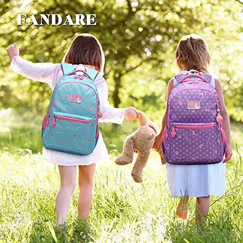 FANDARE Mochila Infantil para niña Mochila Escolar Toddler Kids Mochila Escolar Adolescente Daypacks Niño Viaje Mochilas Impermeable Poliéster Azul