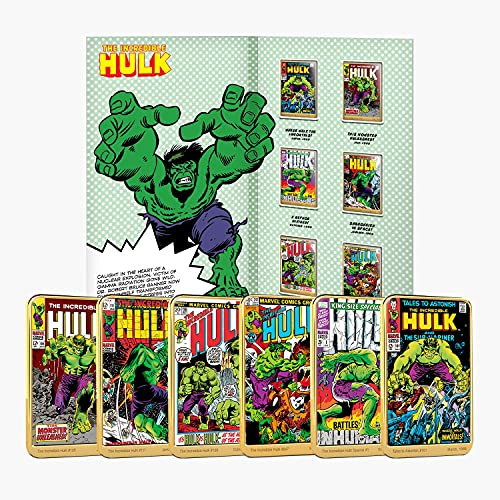 FANTASY CLUB Marvel Comics Colección Completa El Increible Hulk, 6 Lingotes bañados en Oro 24 Quilates