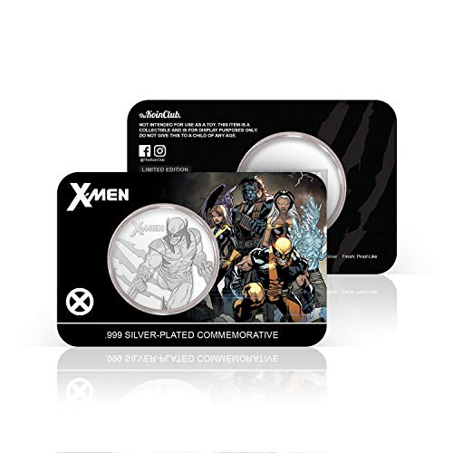 FANTASY CLUB Marvel X-Men - Moneda / Medalla Oficial acuñada y bañada en Plata .999 presentada en Blister Coleccionista - 32mm