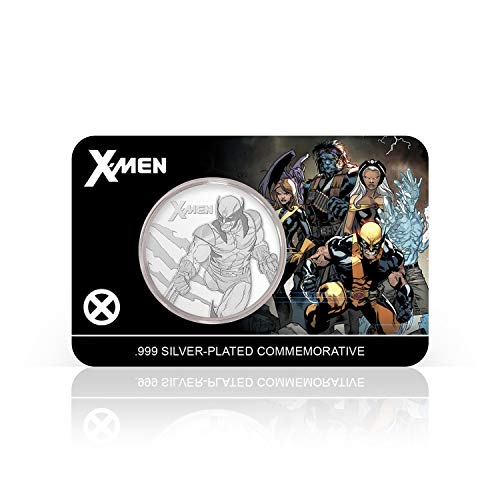 FANTASY CLUB Marvel X-Men - Moneda / Medalla Oficial acuñada y bañada en Plata .999 presentada en Blister Coleccionista - 32mm