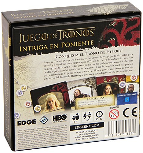 Fantasy Flight Games- Game of Thrones Tronos Juego de Cartas, Color (Edge Entertainment FFHBO08)