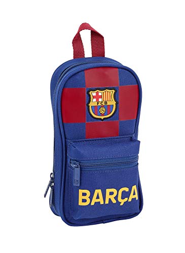 FC Barcelona Plumier mochila 4 estuches llenos de safta, 33 piezas, escolar, Azul Marino, 12x23x5 (8.41269E+12)