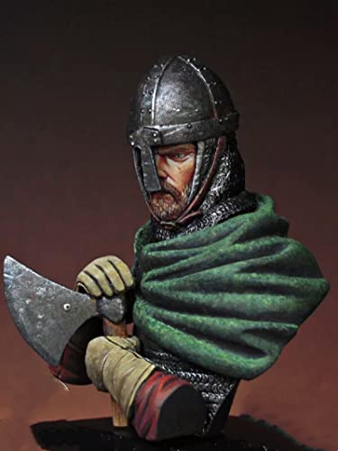 FCBEL 1/16 Busto de Modelo de Personaje de Resina de Oficial de Batalla de Hastings Antiguo, Kit de Miniatura Fundido a presión sin Montar y sin Pintar / K5729A