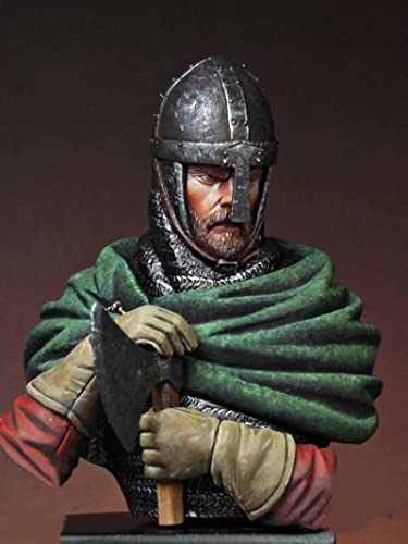 FCBEL 1/16 Busto de Modelo de Personaje de Resina de Oficial de Batalla de Hastings Antiguo, Kit de Miniatura Fundido a presión sin Montar y sin Pintar / K5729A