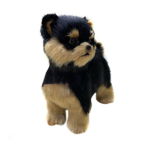 FHDD Linda simulación Mullido Little Yorkie Perro Perrito Muñecas Rellenas Yorkshire Terrier Dog Peluche Adornos Niños Mascotas Regalos