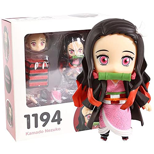 Figura Bonita De Nezuko Kamado, Personaje De Anime Muñeca Que Cambia De Cara Dibujos Animados Articulaciones Móviles Adornos De Muñeca Adornos De PVC para Dormitorio Junto A La Cama Sala De Estar