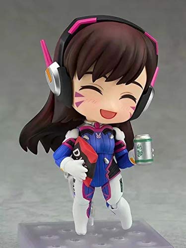 Figura de acción de Anime Modelo DVA Song Hana Ver. D.Va Movable Face Change Q Versión Muñeca Anime Alto Aproximadamente 10CM Adornos Coleccionables Juguete Animaciones Modelo de Personaje