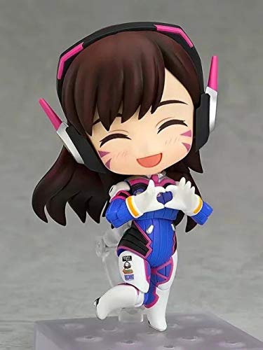 Figura de acción de Anime Modelo DVA Song Hana Ver. D.Va Movable Face Change Q Versión Muñeca Anime Alto Aproximadamente 10CM Adornos Coleccionables Juguete Animaciones Modelo de Personaje