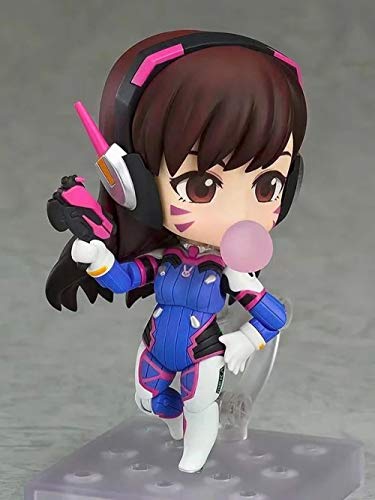 Figura de acción de Anime Modelo DVA Song Hana Ver. D.Va Movable Face Change Q Versión Muñeca Anime Alto Aproximadamente 10CM Adornos Coleccionables Juguete Animaciones Modelo de Personaje