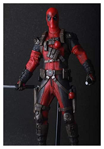 Figura de acción X-Men 12"30cm Deadpool Red & Sliver Color PVC Figure Figure Modelo de colección Juguetes (Color : Red with Box)