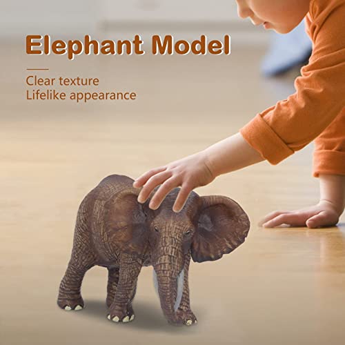 Figura de elefante, Figuras de elefante africano, Modelo de elefante africano, Modelo de elefante bebé de simulación, Elefante de juguete realista, Adornos de escultura de elefante(Elefantenweibchen)