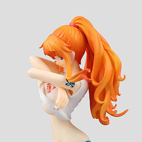 Figuras Anime Baratas Anime One Piece Desnuda a Nami. Figura de acción de PVC Nami traje de baño modelo coleccionable muñeca regalo para niños alto aproximadamente 14 cm Adornos Coleccionables J