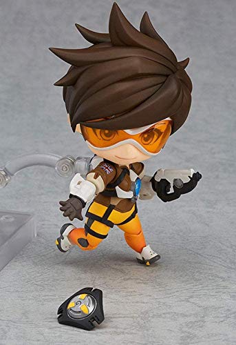 Figuras de Anime Overwatch Tracer Movable Q Nendoroid Figura de acción PVC Personaje de Anime Dibujos Animados Modelo de Anime Coleccionables Regalos de Anime Juguetes Kits de Modelos