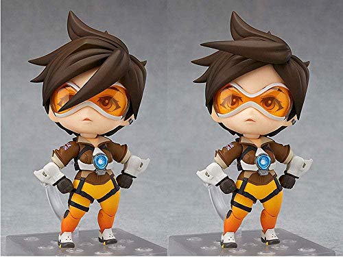 Figuras de Anime Overwatch Tracer Movable Q Nendoroid Figura de acción PVC Personaje de Anime Dibujos Animados Modelo de Anime Coleccionables Regalos de Anime Juguetes Kits de Modelos