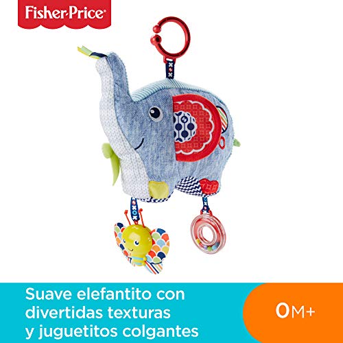 Fisher-Price Elefante activity, juguete colgante para bebé recién nacido (Mattel FDC58)