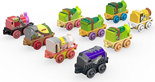 Fisher-Price FDV89 Teenage Thomas & Friends Minis Mutant Ninja Turtles - Trenes (9 Unidades), Multicolor