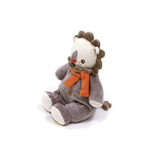 Fisher-Price FP10097 Muñeco Peluche de Bebé Sentado de 28cm con Sonajero (León)