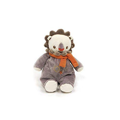 Fisher-Price FP10097 Muñeco Peluche de Bebé Sentado de 28cm con Sonajero (León)