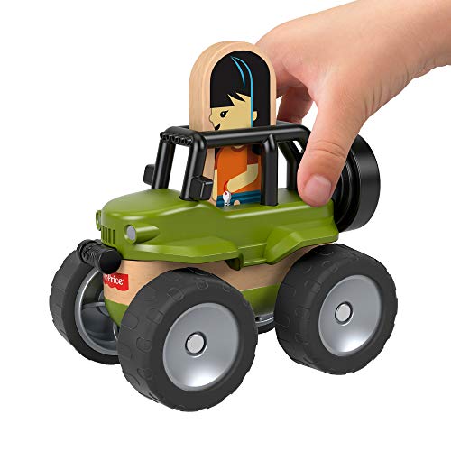 Fisher-Price GFP84 – Coche Todoterreno de Madera con Certificado FSC, Juguete a Partir de 3 años