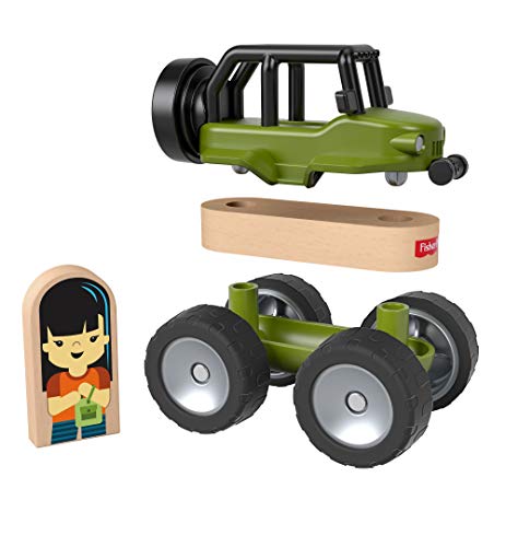 Fisher-Price GFP84 – Coche Todoterreno de Madera con Certificado FSC, Juguete a Partir de 3 años