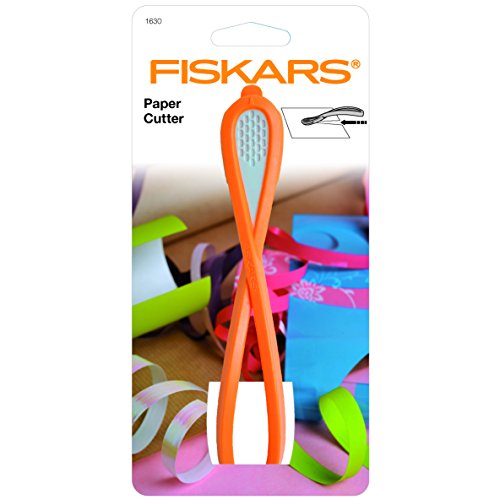 Fiskars Cortador de papel, Longitud total: 16.6 cm, Acero de calidad/Plástico, Naranja/Gris, 1004713