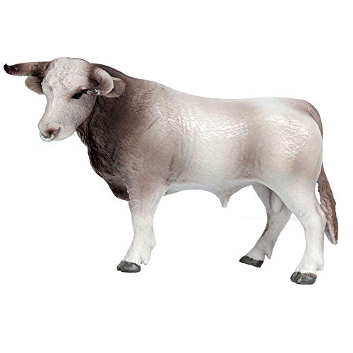 FLORMOON Marrón Suizo Figurines Realistic uguete de Toro Animal Figure Early Educational Toys Science Project Christmas Birthday Gift for Kids