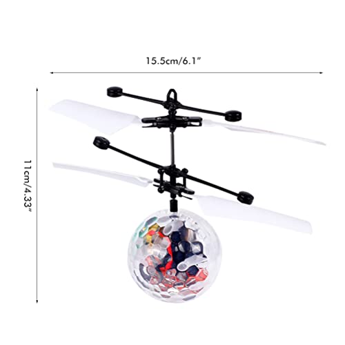 Flying Ball, Bola voladora Luminosa LED, Control Manual Luces LED de Discoteca RC Helicóptero Volador Drone Juguete para niños, Juegos de Interior y Exterior Juguetes