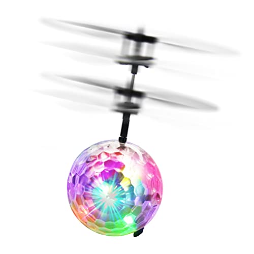 Flying Ball, Bola voladora Luminosa LED, Control Manual Luces LED de Discoteca RC Helicóptero Volador Drone Juguete para niños, Juegos de Interior y Exterior Juguetes