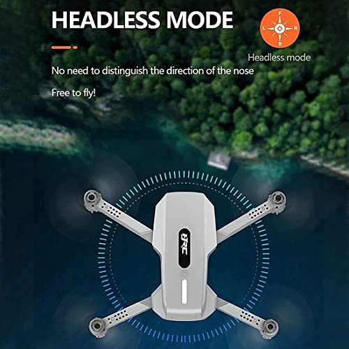 FMHCTN Drone Mini Drone Plegable con Cámara Dual 4K HD, 4K WiFi FPV RC Quadcopter Altura de Rotación de Alta Velocidad Drones con Cámara para Adultos Niños (2 Baterías)