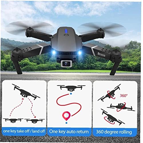 FMHCTN RC Quadcopter Plegable Professional E525 Pro Mini Drone Helicóptero de Juguete con cámara HD 1080P 2 baterías Herramientas Gratis (4K 2 batería)