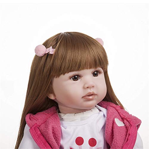 FMONH 60Cm Reborn Toddler Princess Girl Doll Adorable Bebé Realista con Ropa Cumpleaños para Niños (60Cm)