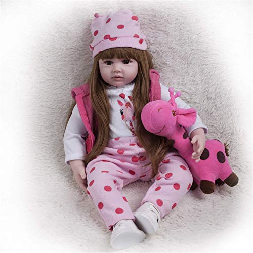 FMONH 60Cm Reborn Toddler Princess Girl Doll Adorable Bebé Realista con Ropa Cumpleaños para Niños (60Cm)