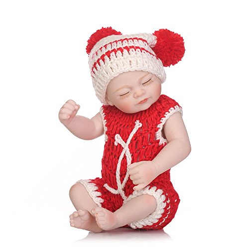 FMONH Reborn 10"Realistic Reborn Baby Dolls Look Real Girl Vinilo de Silicona Suave Reborn Toddler Baby Doll Realistic Realista Aspecto Realista Muñecas recién Nacidas Bebé niña Juguete