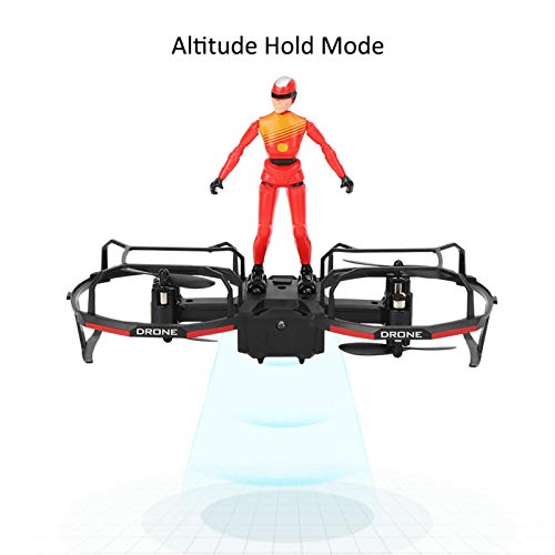 Fockety Drone RC Quadcopter Altitude Hold Mode Modo de Vuelo Stunt Rider, Mini Quadcopter Drone, RC Flying Toy E020 2 Ejes para Interiores y Exteriores(Red)