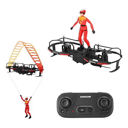 Fockety Modo de Vuelo RC Flying Toy RC Stunt Parapente, RC Mini Drone, Principiante de los niños para Interior al Aire Libre(Red)