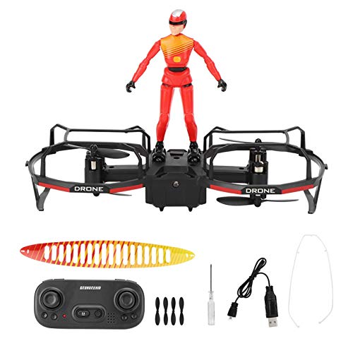 Fockety Modo de Vuelo RC Flying Toy RC Stunt Parapente, RC Mini Drone, Principiante de los niños para Interior al Aire Libre(Red)