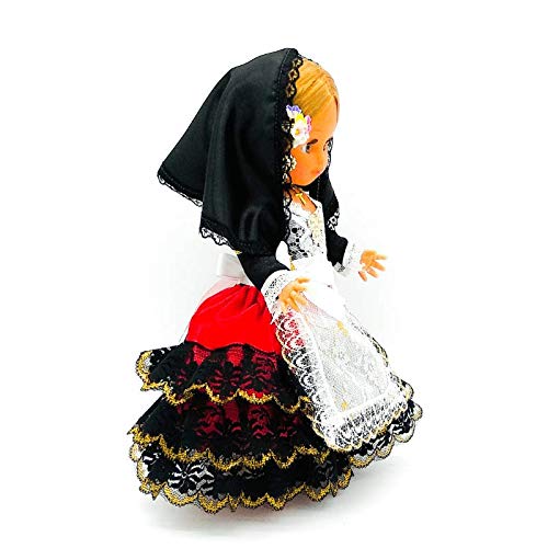 Folk Artesanía Muñeca colección Regional 35 cm. Vestido típico Cartagenera Cartagena Murcia, Fabricado en España Muñecas