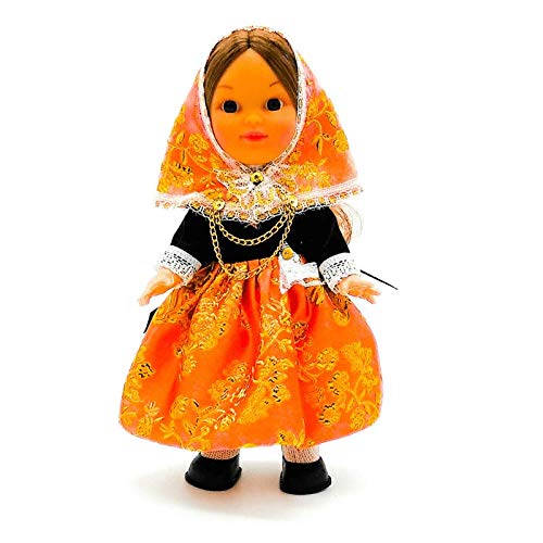 Folk Artesanía Muñeca Regional colección 25 cm Vestido típico Mallorquina Fiesta Mallorca Islas Baleares España.