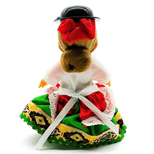 Folk Artesanía Muñeca Regional colección de 15 cm con Vestido típico Gran Canaria Islas Canarias España.