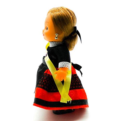 Folk Artesanía Muñeca Regional colección de 15 cm con Vestido típico Palentina Palencia España..